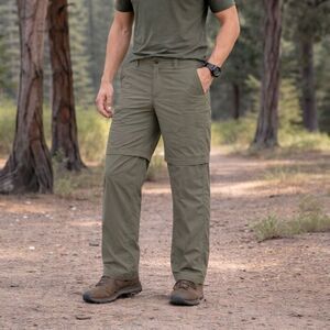 ExOfficio Buzz Off Insect Shield Men’s Convertible Green Hiking Pant Large